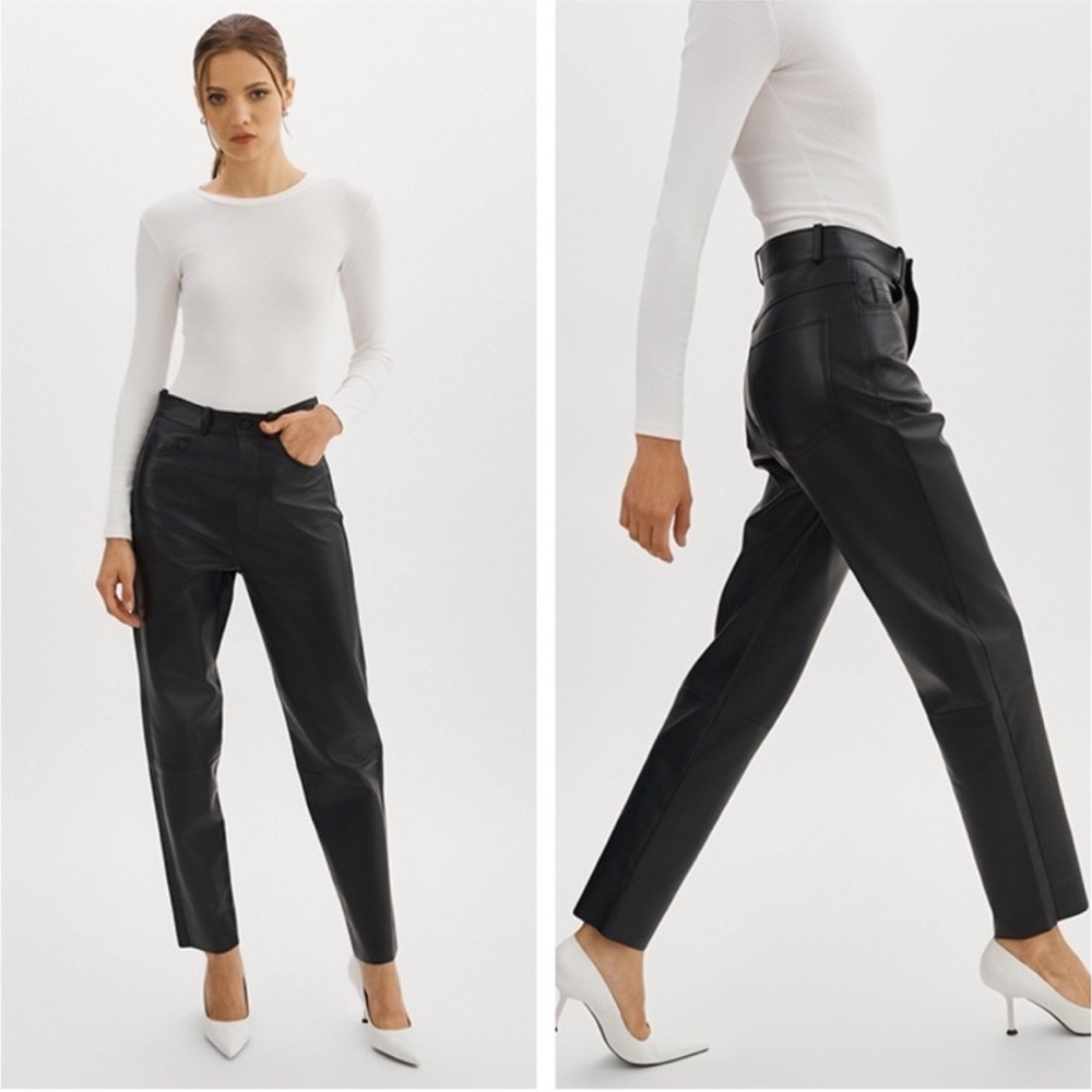 Lamarque Black Leather Pants